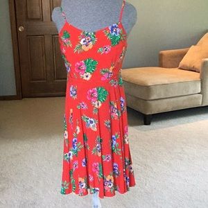 Old Navy Red Floral Dress